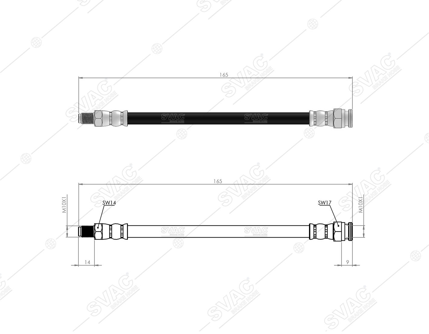 FREN HORTUMU (ARKA) OPEL ADAM 14-19 / AGILA 11-14 / CORSA D 06-14 / CORSA E 15- / FIAT 500L 12- / PUNTO 12- / ALFA ROMEO MITO 11-