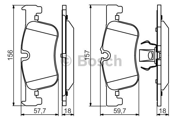 DİSK BALATA (ÖN)(ESKİ NO:0986TB3157) BMW 114D-İ 11-/116D-İ 10-