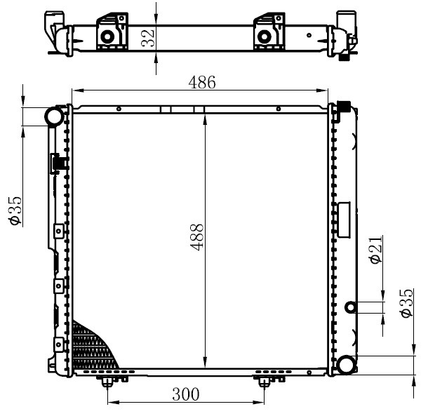 SU RADYATÖRÜ (BRAZİNG)(MT)(BME009) MERCEDES E200/220 W124 84-