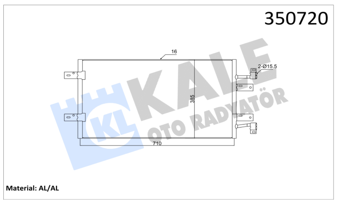 KLİMA RADYATÖRÜ (BRAZING)(KURUTUCUSUZ) RENAULT TRAFIC II / OPEL VIVARO A / NISSAN PRIMASTAR 2.02.5DCI 06-