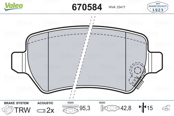 DİSK BALATA (ARKA) OPEL ASTRA G 1.4 16V-1.6-1.6 16V-1.8 16V-2.0 16V-2.2 16V 02- / ASTRA H 1.2-1.3 CDTI-1.4-1.6-1.7 CDTI-1.9 CDTI 04-10 / KIA CEED 1.4 CRDİ-1.4 CVVT-1.6 CRDİ 12-18