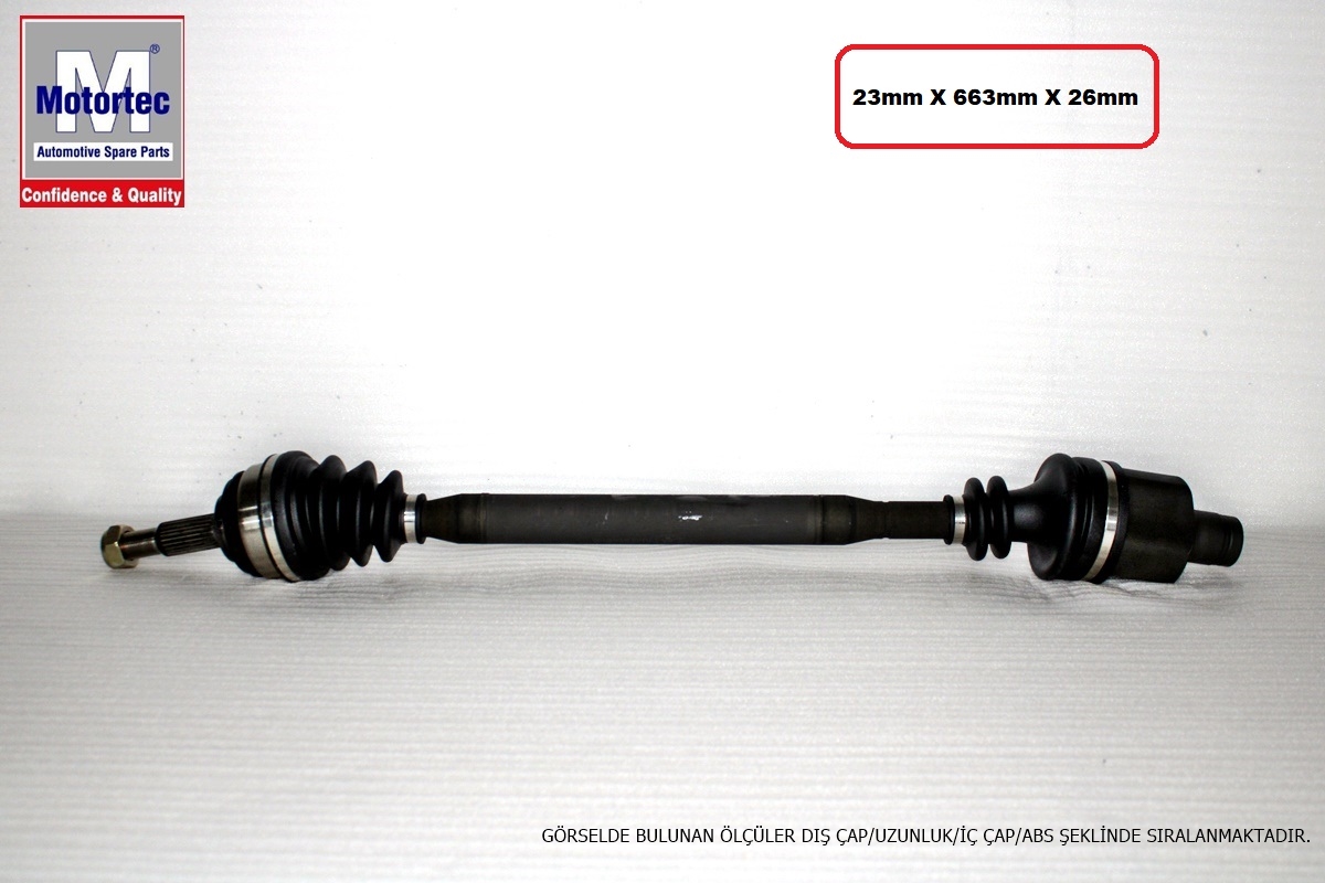 AKS KOMPLE (SAĞ)(760,50MM) DACIA LOGAN 1.5 DCI 05- / SANDERO 1.5 08-