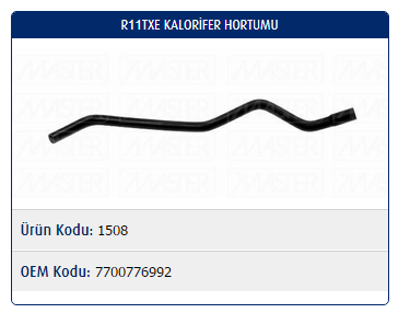 GENLEŞME ŞİŞESİ HORTUMU RENAULT R9 / R11 TXE