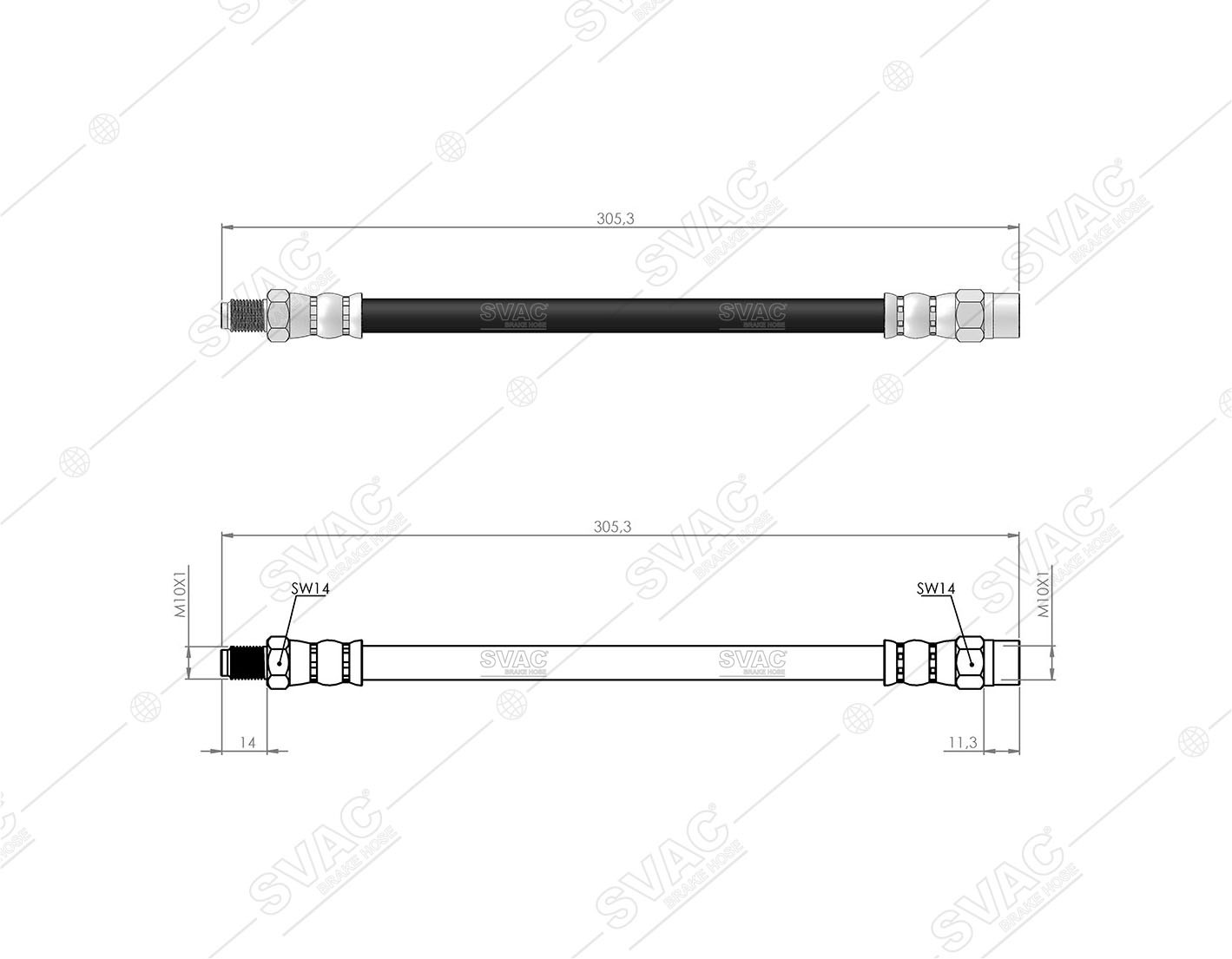 FREN HORTUMU (ARKA) MB E SERİSİ  93-95 / (A124) 93-98 / T MODEL 93-96 / S SERİSİ 72-80