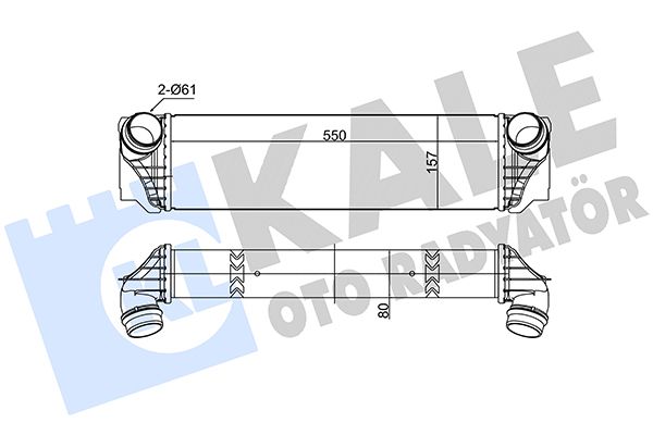 INTERCOOLER BMW 5 (F10) 520D,525D,530D,535İ 10- / 7 730D,740İ 09- [BRAZING] [550X157X80]