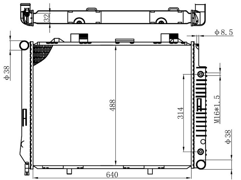 SU RADYATÖRÜ (BRAZİNG)(AT)(BME035) MERCEDES E 200/230 W210 95-