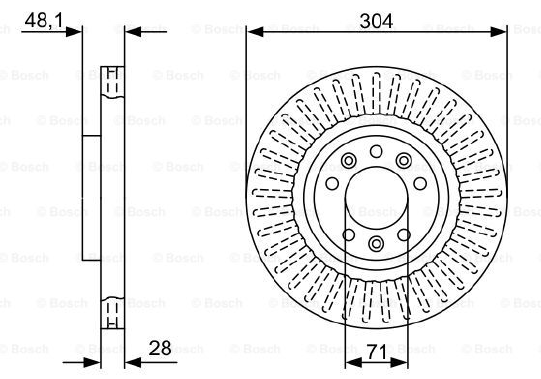 FREN DİSKİ (ÖN)(304MM) CITROEN C4 / C5 / PEUGEOT 3008 / 5008 / PARTNER