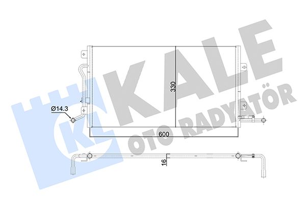 KLİMA RADYATÖRÜ (BRAZİNG)(KURUTUCUSUZ) FORD FIESTA 1.4 1.4TDCI 02-08