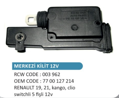 KAPI KİLİT MOTORU (SOL)(5 FİŞLİ) RENAULT R19 EUROPA / R21 / KANGOO / CLİO