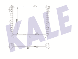 SU RADYATÖRÜ (BRAZING)(MT) OPEL VECTRA A 1.6I 2.0I 2.0I 16V 1.7D 90<95 ; CALIBRA A 2.0I 94<97 (MT) (AC/NAC) [617X368X26]