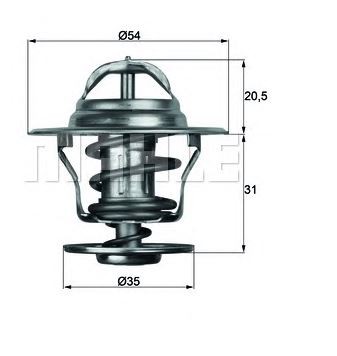 TERMOSTAT (75°C) VW GOLF 1,6 1,8 2,0 GTI 87-02