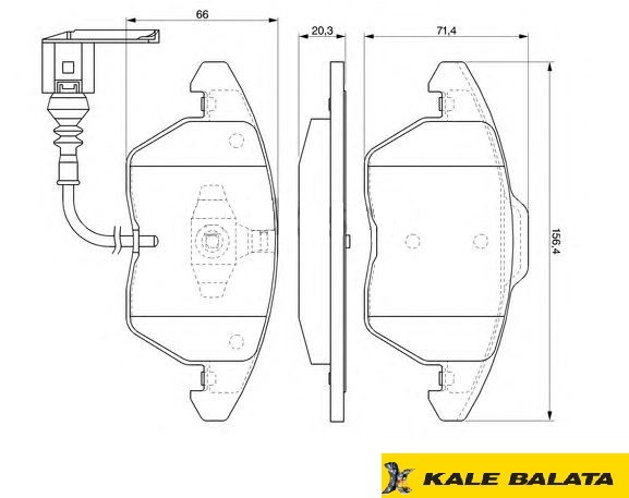 DİSK BALATA (ÖN) VW CADDY III -GOLF V - PASSAT 04-