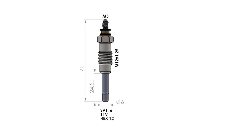 KIZDIRMA BUJİSİ (11,0V) FIAT CROMA 2.5 TD / RENAULT MASTER / SAFRANE