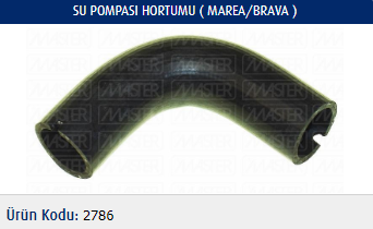 SU POMPASI HORTUMU FIAT PALIO 1.6 16V 97- / SIENA 1.6 16V 97- / ALBEA 1.6 16V 97- / DOBLO 1.6 16V 97- / MAREA 1.6 16V 97- / BRAVA 1.6 16V 97- / BRAVO 1.6 16V 97-