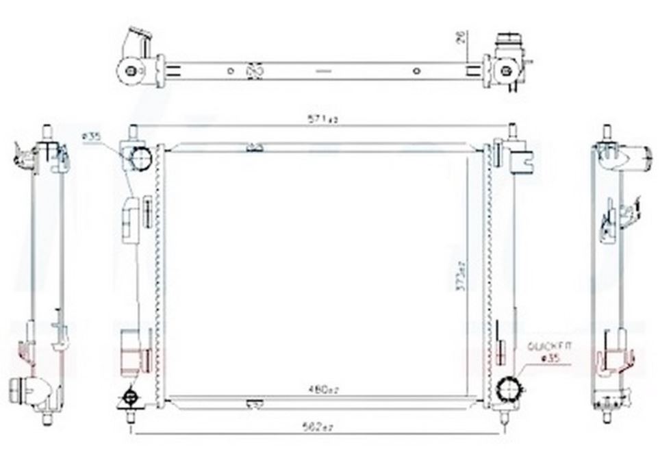 SU RADYATÖRÜ (BRAZING)(MT)(BKI904) KIA RIO IV 1.4 CRDI 16-