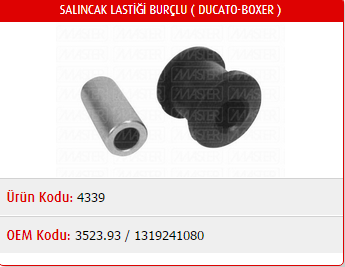 SALINCAK LASTİĞİ (BURÇLU) FIAT DUCATO / PEUGEOT BOXER