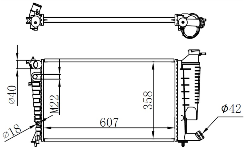 SU RADYATÖRÜ (BRAZİNG)(AT)(BPE043) PEUGEOT 306 93-/XSARA 97-