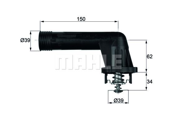 TERMOSTAT (95°C) BMW 3 316 i 93-98 / 3 Touring 318 i 95-99 / 5 Touring 518 i 94-96