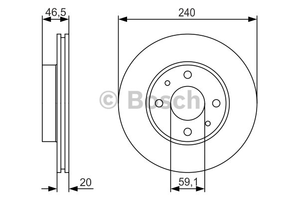 FREN DİSKİ (ÖN)(240MM) FIAT ALBEA 1.2-1.4-1.6 96- / PALIO 1.1-1.2-1.4-1.6 16V 04-