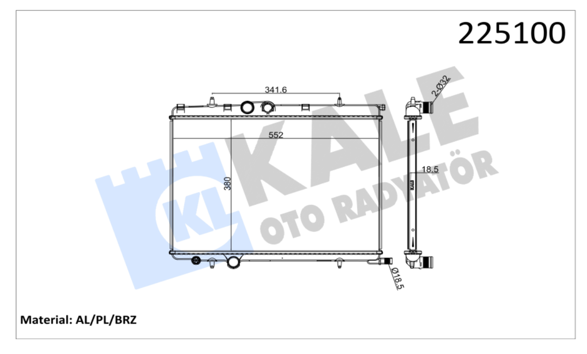 SU RADYATÖRÜ (BRAZING)(MT) CITROEN XSARA / PICASSO 1.6I 8V 1.8I 16V 02-