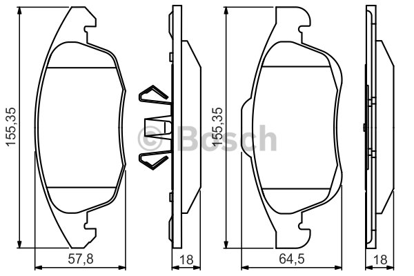 DİSK BALATA (ÖN) CITROEN BERLİNGO 1.6-1.6 HDİ 07- / PEUGEOT PARTNER 08-