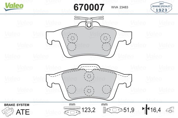 DİSK BALATA (ARKA) FORD C-MAX 1.6-1.6 TDCİ-1.8 TDCİ-2.0-2.0 TDCİ 07-10 / FOCUS II 1.4-1.6-1.6 LPG-1.6 TDCİ 04-12 / FOCUS III 1.0 ECOBOOST-1.5 TDCİ-1.6 LPG-1.6 TDCİ 10-17 / KUGA 1.5 ECOBOOST-1.6 ECOBOOST-2.0 TDCİ 12-15 /