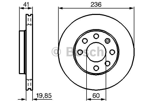 FREN DİSKİ (ÖN)(Y.NO:0986479S98)(236MM) OPEL ASTRA F 96- / CORSA A 88- / CORSA B 93- / KADETT E 85- / VECTRA A 88- / CHEVROLET AVEO-KALOS 04-