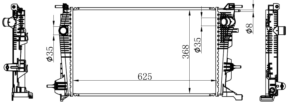 SU RADYATÖRÜ (BRAZİNG)(MT)(BRN062) MEGANE III/SCENİC III 1.5 DC