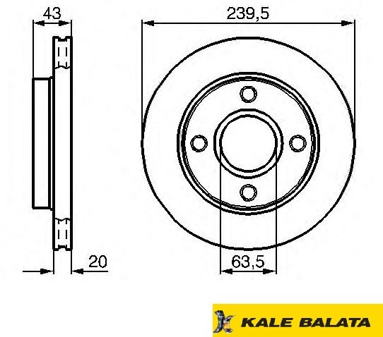 FREN DİSKİ (ARKA) FORD ESCORT IV 1.1-1.3-1.4 90-