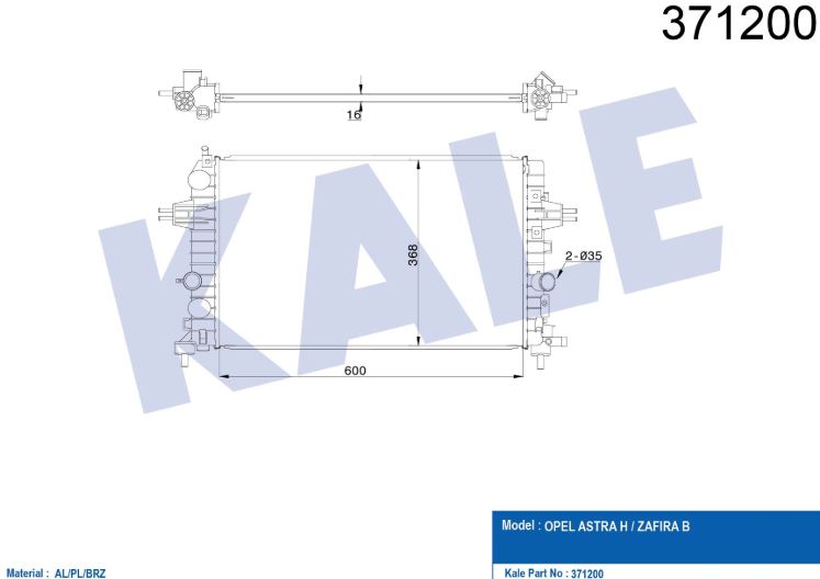 SU RADYATÖRÜ (BRAZING)(MT) OPEL ASTRA H / ZAFIRA B