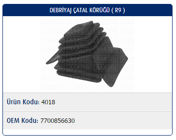 DEBRİYAJ ÇATAL KÖRÜĞÜ RENAULT R9 / R11 / R19