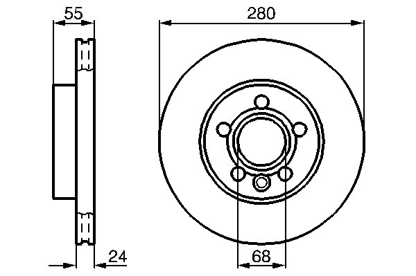 FREN DİSKİ (ÖN)(280MM) VW T4