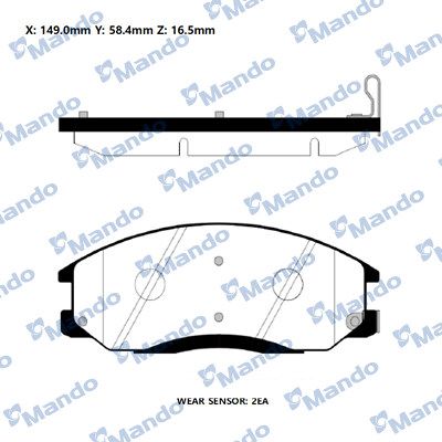 DİSK BALATA (ÖN) HYUNDAI H-1 / STAREX Minibüs/Otobüs 2.4 03-04 / SANTA FÉ I 2.4 16V 01-06