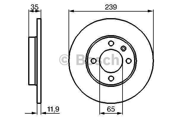 FREN DİSKİ (ÖN)(239MM) VW CADDY I 82- / GOLF I 75- / GOLF II 89- / GOLF III 91- / JETTA I 78- / JETTA II 86- / PASSAT 73- / POLO III 99- / SEAT CORDOBA 01- / IBIZA II 94-