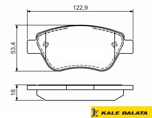 DİSK BALATA (ÖN)(İKAZ KABLOSUZ) FIAT DOBLO YM - ALBEA (23705)