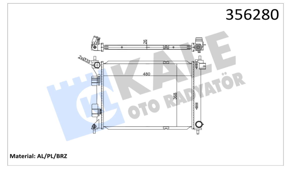 SU RADYATÖRÜ (BRAZING)(MT) HYUNDAI İ20 / İ20 ACTIVE 1.1/1.4CRDI 14-