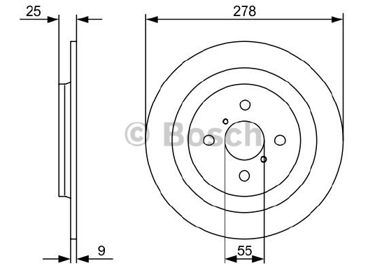 FREN DİSKİ (ARKA)(278MM) TOYOTA YARIS 1.3-1.4 D4D-1.5 09-