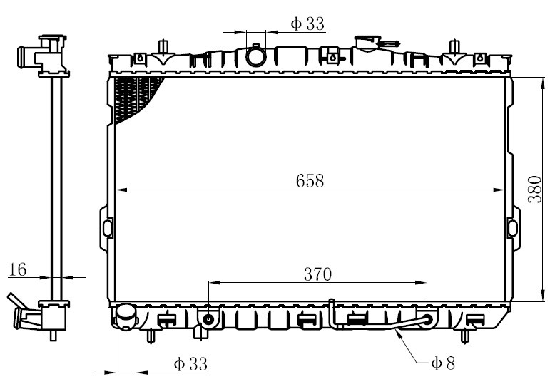 SU RADYATÖRÜ (BRAZİNG)(AT)(BHY006) HYUNDAİ ELANTRA 00-