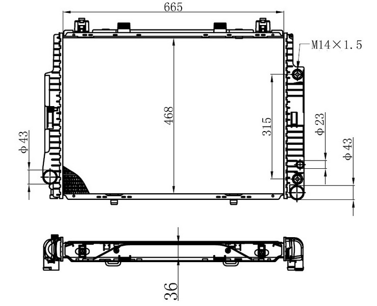 SU RADYATÖRÜ (BRAZİNG)(AT)(BME021) MERCEDES S400/500/600 W140 91-