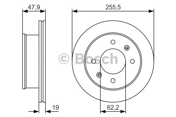 FREN DİSKİ (ÖN)(255,5MM) HYUNDAI GETZ 1.1-1.3-1.4İ-1.5 CRDİ