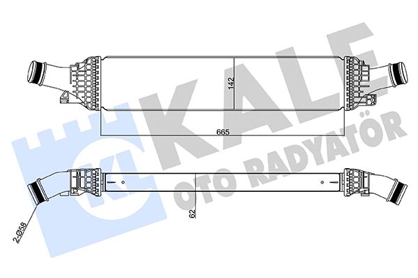 INTERCOOLER AUDI A4 / A5 / A6 / A7 / Q5 1.8/2.0TFSI 2.0TDI 08- [BRAZING] [665X134X62]