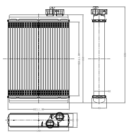 KALORİFER RADYATÖRÜ (BRAZİNG)(KAU007) AUDI A4 07-15 / A5 07-17 / Q5 08-17