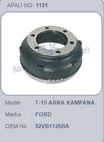 KAMPANA (ARKA) FORD TRANSİT T15 (ÖNDEN ÇEKİŞLİ)