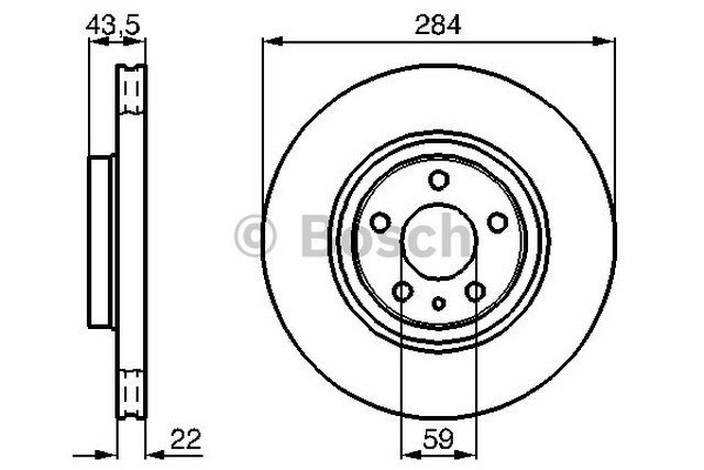 FREN DİSKİ (ÖN)(283,9MM) FIAT DOBLO 1.3 MJET 12- / EGEA 16- / FIORINO 09- / QUBO 15- / OPEL COMBO 16-