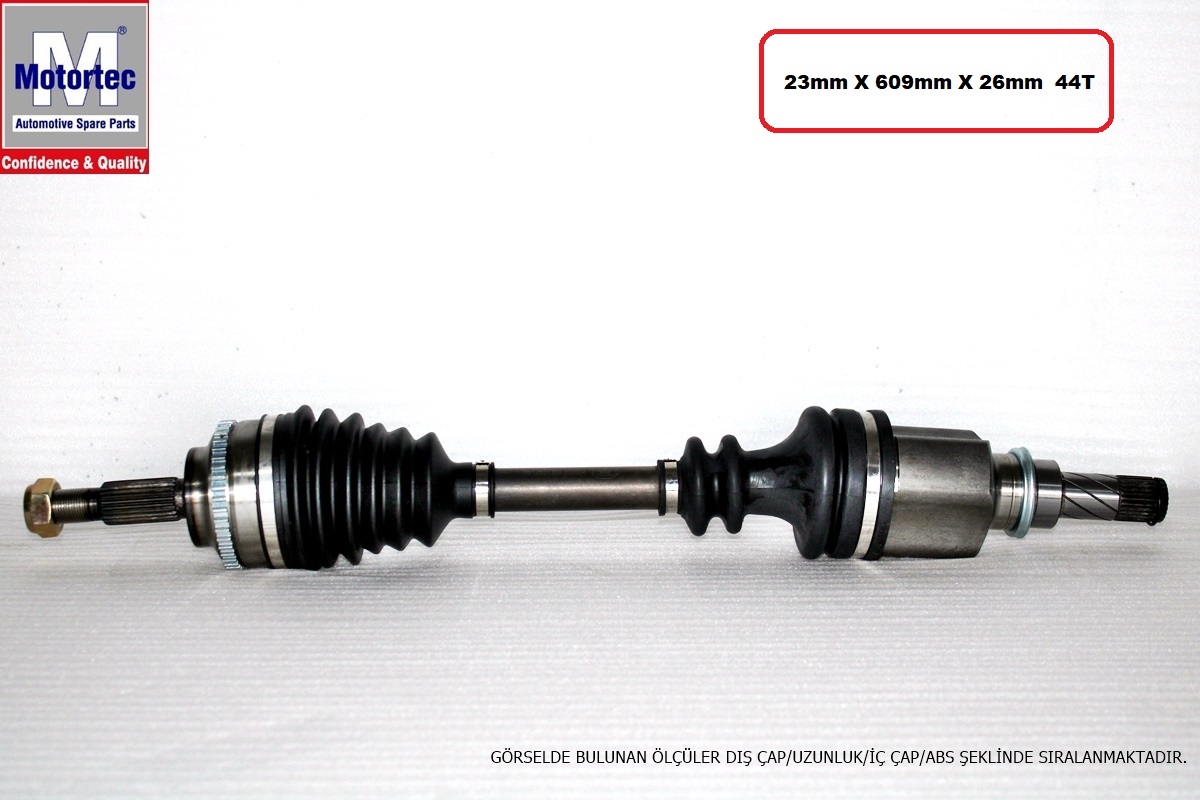 AKS KOMPLE (SOL)(609,00MM)(ABS,Lİ) RENAULT CLIO / THALIA / SYMBOL 1.5 DCI / 09-