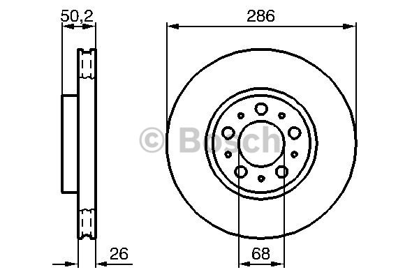 FREN DİSKİ (ÖN)(285,8MM) VOLVO S60 I 00- / S80 I 01- / V70 II 02- / XC70 05-