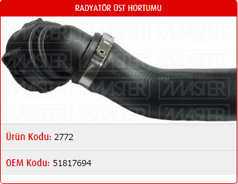 RADYATÖR ÜST HORTUMU FIAT DOBLO III 1.6-2.0 MJTD 09-