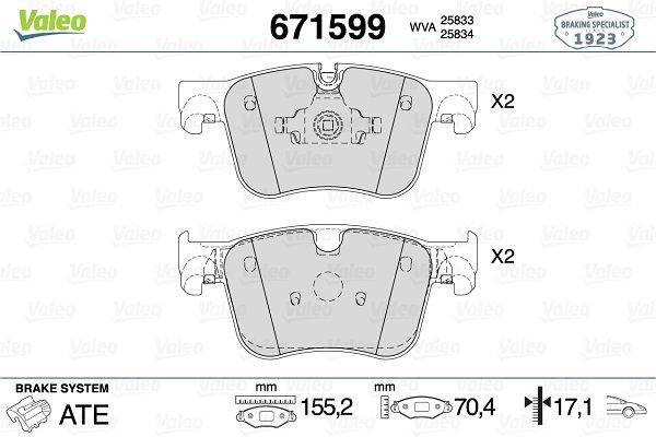 DİSK BALATA (ÖN) PEUGEOT 308 II 1.2 THP-1.5 BLUEHDİ-1.6 BLUEHDİ 13-21 / CITROEN C4 PICASSO II 1.2 THP-1.6 BLUEHDİ 14-