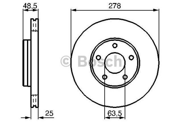 FREN DİSKİ (ÖN)(278MM) FORD C-MAX 07- / FOCUS II 04- / VOLVO C30 06- / S40 II 10- / V50 04-