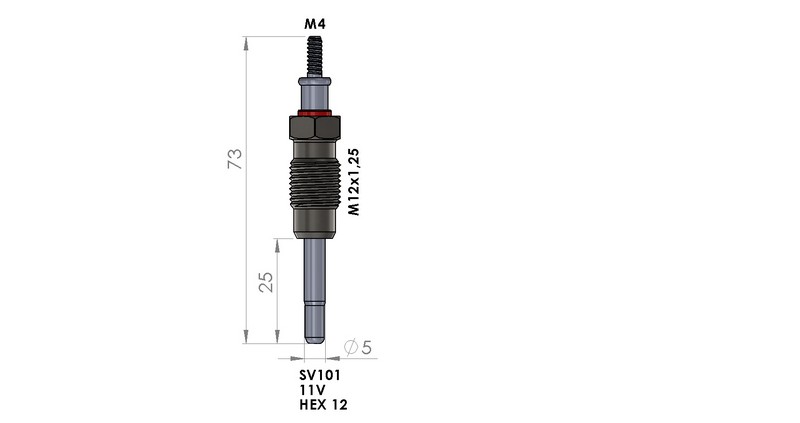 KIZDIRMA BUJİSİ (11,0V) RENAULT CLIO / EXPRESS / MEGANE / RAPID 1.9D